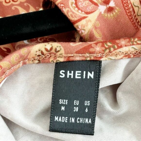 SHEIN Cut Out Ring Detail Ruched Dress Womens Size Medium - Picture 9 of 16